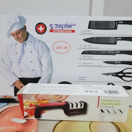 Zipter set 6pcs with knife Sharpner