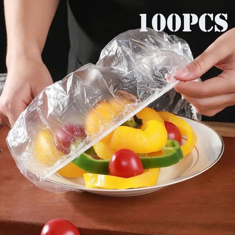 100pcs Reusable Elastic Food Cover
