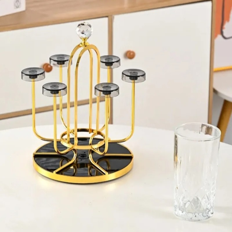 Glass Holder Rack 360° Rotating