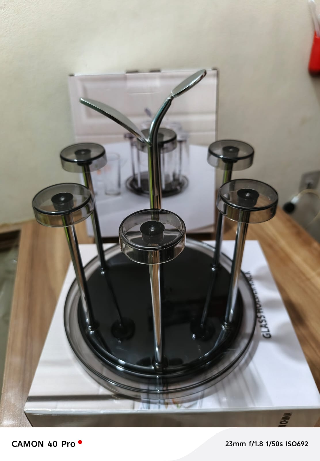 Glass Holder Rack 360° Rotating